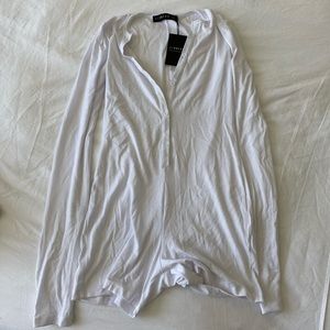 Lioness White Ribbed Playsuit